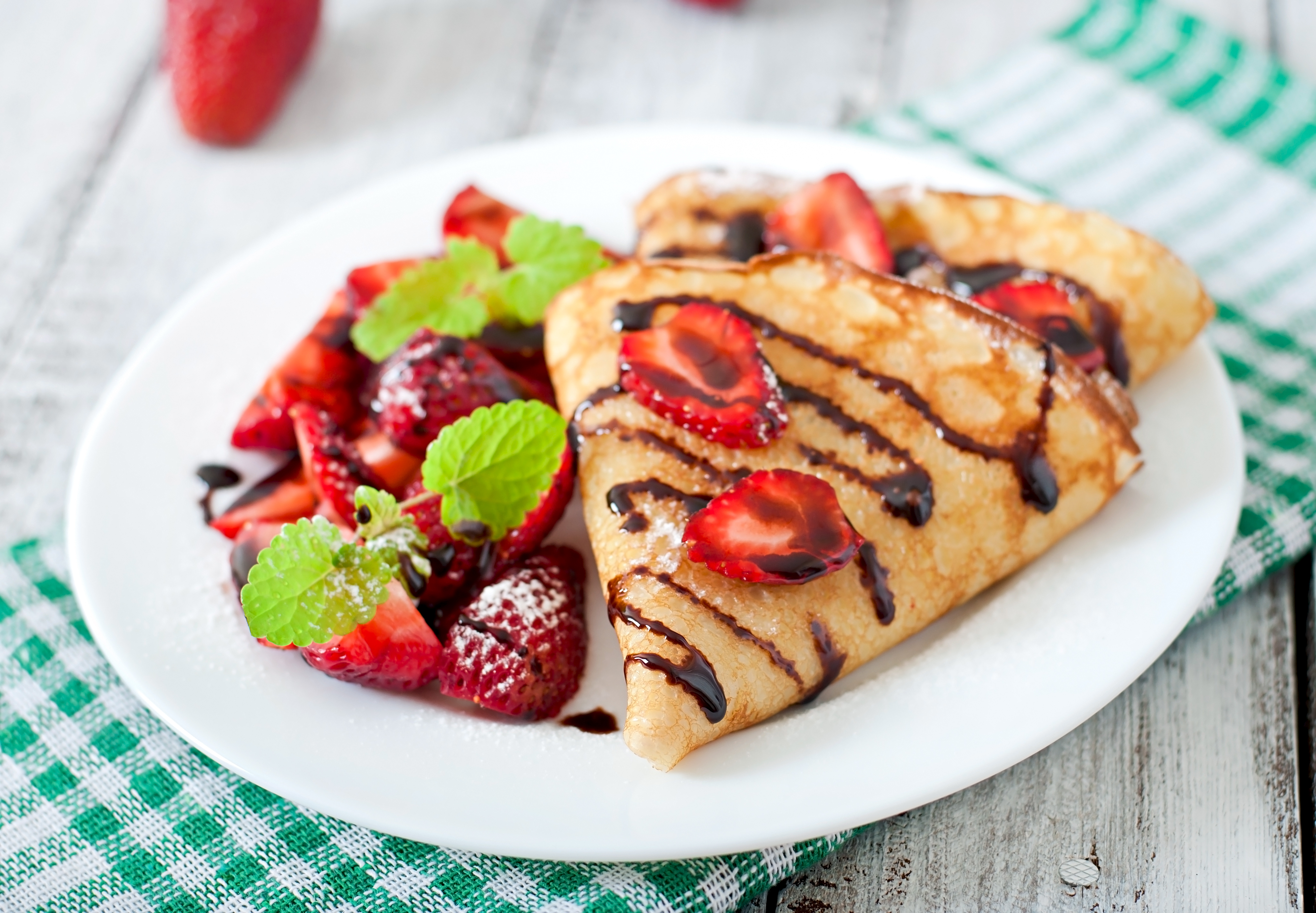 Crêpe aux fraises