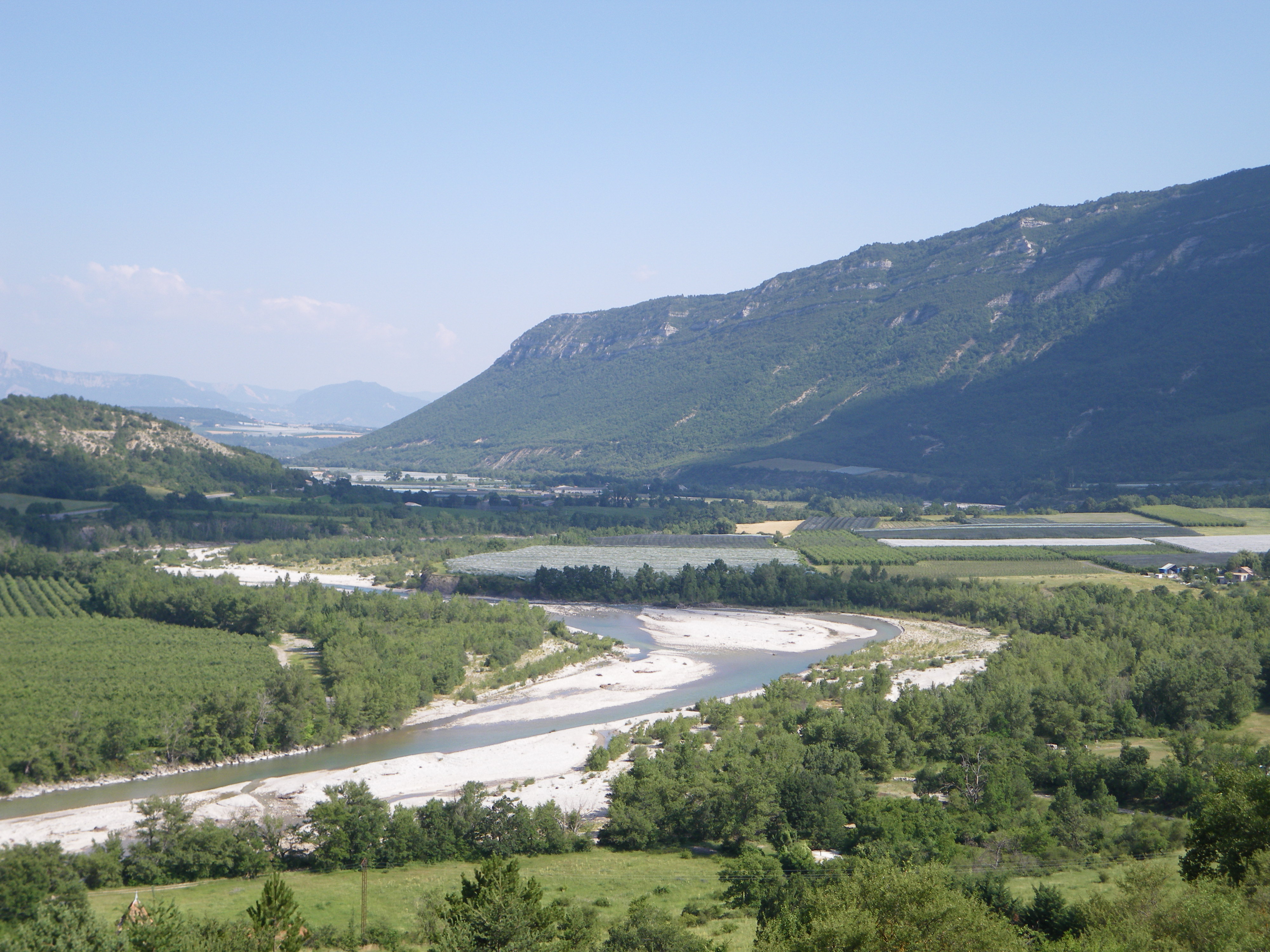 Vue sur le Buëch depuis Saléon