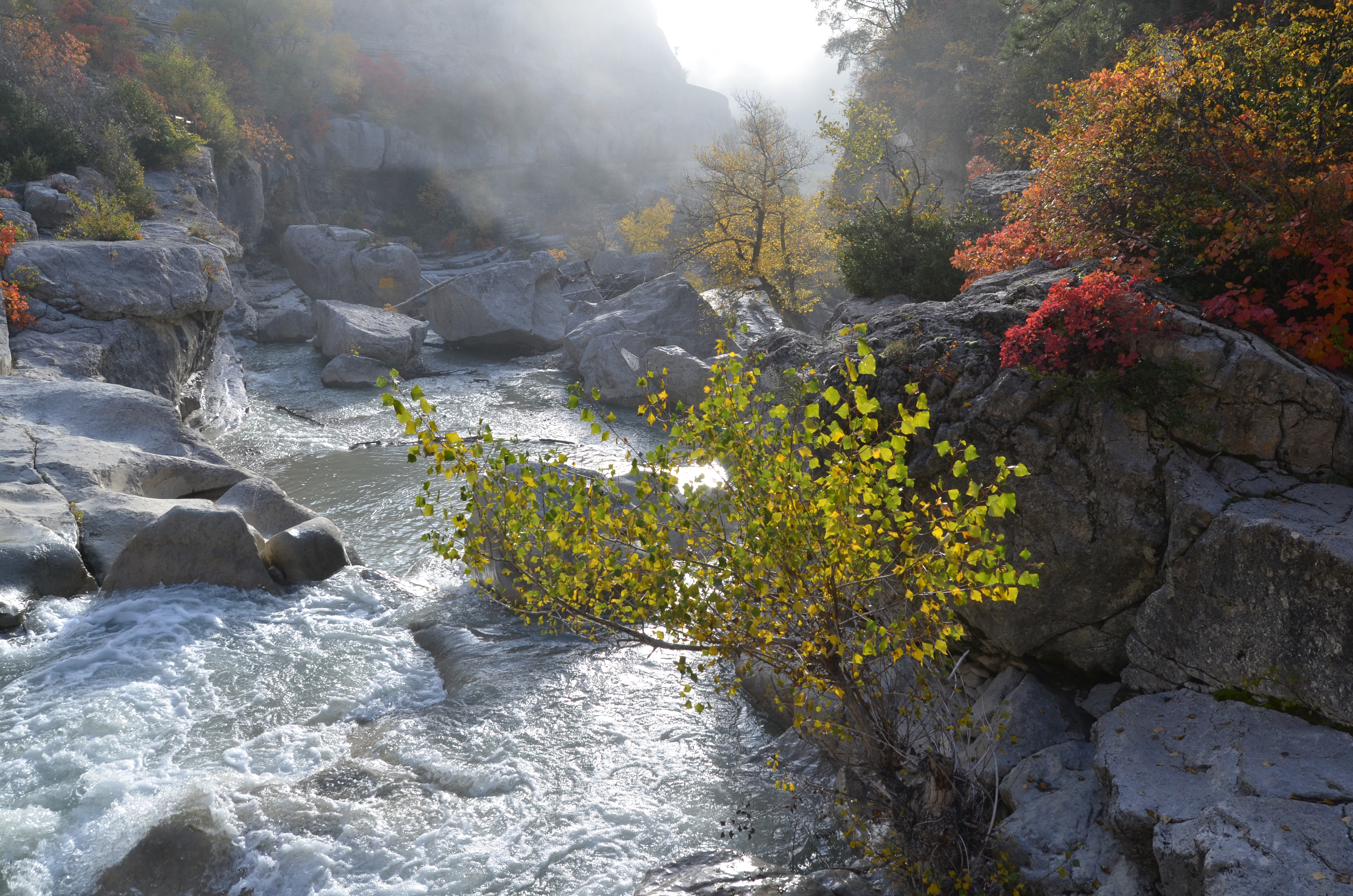 Les Gorges de la Méouge à l'automne