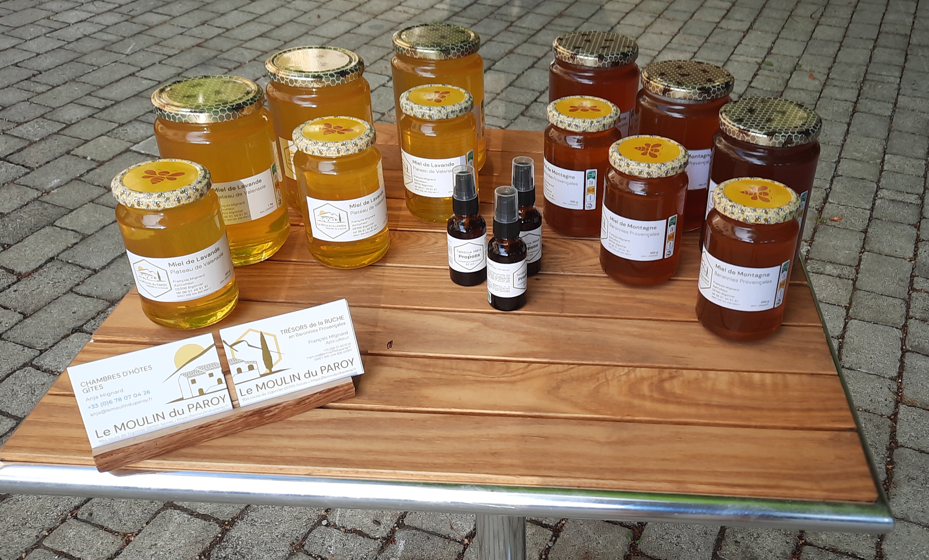 Miel de Montagne, miel de Lavande et Propolis en teinture mère