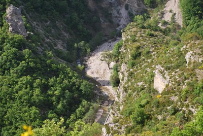 Vue sur la Méouge depuis la Boucle de Peysson