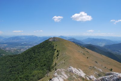 La crête depuis le sentier