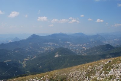 La vallée de l'Oule depuis la crête de l'Aup