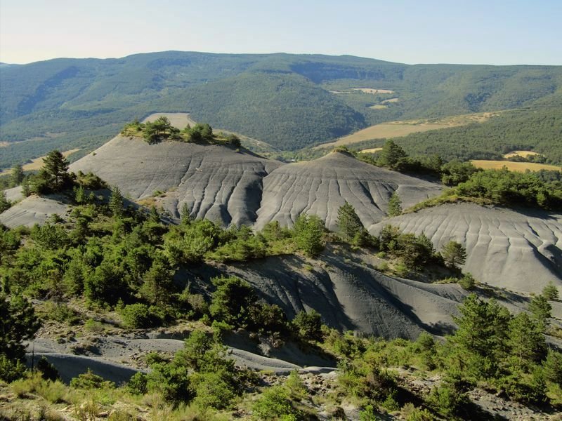 Panorama sur les marnes bleues