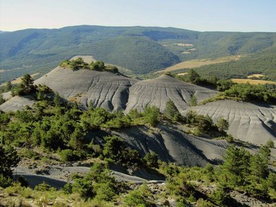 Panorama sur les marnes bleues