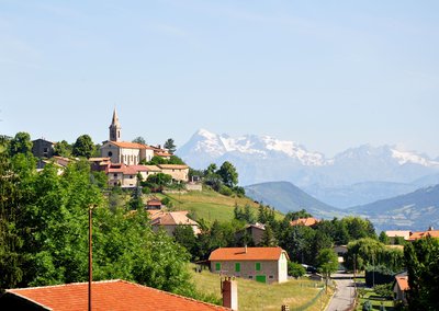 Panorama sur le massif des Ecrins au second plan